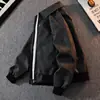 Chaqueta de Cuero Estilo Pareja Marrón Retro Americano para Hombre Primavera Otoño Tendencia Holgada Cuero PU Solapa Chaqueta de Motociclista