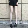Calcetines de seda blancos de tubo alto medias JK calcetines de verano calcetines de tubo para mujer calcetines finos primavera y otoño pantorrilla blanca