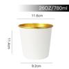 Cubo Desechable de Papel de Aluminio Dorado para Porridge, Tazón de Papel para Llevar, Tazón para Empaque, Caja para Empaque, Vaso para Porridge, Cubo para Sopa, Vaso para Sopa, Compatible con Múltiples Tipos de Tapa
