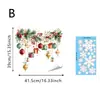 Campanitas de ambiente navideño transfronterizas, huevos de colores, flores rojas, campanas, pegatinas para ventana, decoración para escaparate de tienda, pegatinas electrostáticas