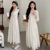 En Stock 2026 Nuevo Estilo Vestido de Maternidad Primavera y Verano Estilo Coreano Holgado Bordado Talla Grande Vestido de Maternidad