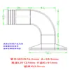 Acero inoxidable 304 grado sanitario codo de 90 grados junta para tubería de cuero portabrocas de carga rápida cabeza de pagoda antideslizante Boquilla verde