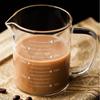 Taza medidora de borosilicato de alta resistencia para horno microondas, calentamiento, horneado, taza medidora para preparar leche en polvo, taza medidora de vidrio para jugo de leche resistente a altas temperaturas