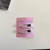 Pinza para el pelo de tela rosa a cuadros, dulce y versátil, pinza lateral de estilo coreano con temperamento femenino, accesorio para el pelo para flequillo