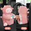 Caixa de Lenços para Carro Lixeira Dois em Um Criativa Porta-Braço Fofa Boneca Desenho Animado Suprimentos para Carro Feminino