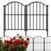 Cerca de Grade de Metal Curva para Jardim e Pátio Borda Estaca de Chão Barreira para Animais Cerca de Grade para Paisagismo Externo