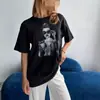 [Transfronteiriço 220g] Camiseta Casual de Verão Feminina Simples e Interessante Estampada Y2K Multifuncional Estilo Sudeste Asiático