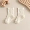 Meias Infantis, Estilo Fino de Verão, Novas Meias de Rede, Meias para Meninas, Meias de Bebê para Primavera e Verão, Meias de Cano Médio, 10A Antibacterianas