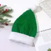 Nuevo Gorro Navideño Rojo y Blanco con Cascabeles, Pompón Bloqueado por Color, Ala Ancha, Gorro Tejido para Halloween, Cálido para Andar en Bicicleta Eléctrica