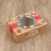Fabricante Personalizado Snack Puff Dobrável Caixa de Papelão Importada Janela Caixa de Papelão Kraft Alimentos Assados Caixa de Bolo