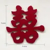 Caixa de doces para casamento estilo chinês com toque de luxo, caractere 3D "felicidade dupla", lembrancinha de casamento 2026, caixa de doces em papel kraft, embalagem para doces