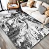 Alfombra Turca de Lujo Ligero para Sala de Estar, Alfombra para Dormitorio, Manta de Cabecera, Peldaño para Balcón, Peldaño E, Lavable con Arroz, Alfombra para Mesa de Centro de Pelo Corto