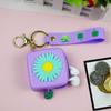 Mini Flor Creativa Portátil Dibujos Animados Billetera de Silicona Llavero Colgante Celebridad de Internet Colgante para Mochila Artículos Pequeños