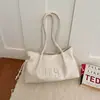 Outono 2026 Nova Bolsa Tote Retrô de Lona com Letras Grande Capacidade Ombro Único Portátil de Axila Bolsa Atacado Bolsas Femininas