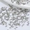 Fundo pontiagudo prata arte de unhas pequenos enfeites mini luxo zircônia corte marquise base branca transparente zircônia cúbica corte irregular diamante formato losango broca de unha