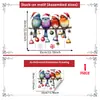 Rama de Invierno Navideño Pajarito Navideño Pegatina para Ventana Vidrio de Escaparate Puerta de Cristal Decoración para el Hogar Pegatina Electrostática para Vidrio