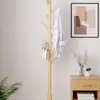 Perchero de Madera Maciza Perchero de Pie para Ropa Sala de Estar Oficina Mesita de Noche Dormitorio Hogar Perchero Vertical