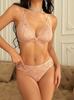 Conjunto de Sujetador y Braguita Franceses de Encaje Sexy, Ultradelgado, Cómodo y Transpirable, Pechos Grandes, Pechos Pequeños, Triángulo de Puro Deseo