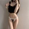 Brisa de Primavera Deseo ~ Ropa Interior de Encaje Sexy Japonesa para Mujer Hueca Pura Deseo Simple Delgada de Verano Sin Marca Bragas para Mujer