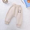 Pantalones de Bebé Jingqi con Trasero Grande para Bebés Hombres y Mujeres Otoño e Invierno Pantalones de Dibujos Animados de Terciopelo Ollie Pantalones Sueltos Cintura Alta Pantalones de PP