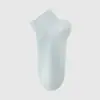Calcetines Cortos para Mujer, Estilo Verano Delgado, Algodón Puro, Transpirables, Resistentes al Olor, Antibacterianos 10A, Puño Suelto, Posparto, Calcetines Invisibles Blancos