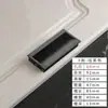 Puxador de gaveta oculto puxador de gaveta moderno de alumínio espacial puxador embutido de porta de correr fenda embutida fivela de liga de alumínio