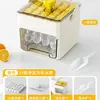Refrigerador Doméstico de Gran Capacidad Caja de Almacenamiento de Hielo Molde para Cubitos de Hielo Bandeja para Hacer Hielo Herramienta de Molde de Hielo Tipo Prensa Molde de Hielo DIY