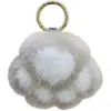 Colgante de Felpa de Pata de Gato Llavero Lindo de Gato Adorno Pata de Piel Sintética de Visón Corazón de Niña Colgante de Gato Negro Pequeño para Mochila