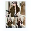 Chaqueta corta de moda retro Melard para mujer, nueva colección de otoño, chaqueta biker con cuello alto, estilo coreano, top versátil