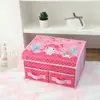 Caja de Almacenamiento Linda Estilo Japonés Femenina con Tapa para Dormitorio Dormitorio a Prueba de Polvo Caja Pequeña para Artículos Varios Organizador Portátil Caja Pequeña