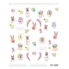 Xiaohongshu Encaje Bordado Oso y Conejo Pegatinas para Uñas al por Mayor en Stock Adhesivo Impermeable Pegatinas Decorativas para Uñas DIY