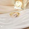 Celebridad de Internet Venta en Vivo Anillo Estilo Antiguo Japonés y Coreano Flor de Flor de Durazno Cristal Rosa Anillo Estilo Completo para Mujer Incrustación Seiko