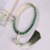 Pulseira de Raiz de Bodhi Jade Branco Degradê de Mão com Franja de Borla Anel Corrente Pulseira Wen Brinquedo Masculino Placa de Contas de Bodhi Brinquedo Bodhi Crianças