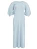 Vestido Plegable con Manga 2026 Gama Alta Primavera Color Sólido Casual Cuello Redondo Plisado de Longitud Media Delgado de Corte A para Mujer