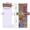 Suministros del Fabricante Funda para Silla de Playa Estilo Retro Bolsa para Toalla Impresión Digital Serie Geométrica Funda para Sillón Bolsa para Toalla de Playa