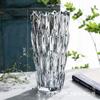 Jarrón de cristal grueso, moderno, simple, creativo, vertical, con forma de diamante, de colores vivos, para sala de estar, arreglos florales, frasco decorativo, adornos para botellas