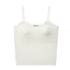 Camisola Perfurada Respirável Doce e Atraente para Primavera e Verão, Estilo BM, Feita de Algodão Lyocell, com Bojos Embutidos, Pode Ser Usada como Camada Base ou Peça Externa