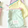 Bolsa de Maquillaje Portátil para Viaje, Estilo Delgado, Bolsas de Almacenamiento de Lápices Labiales y Cosméticos con Bloques de Color Macaron, Alto Valor Estético, Diseño Simple con Cremallera
