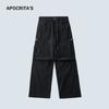 APO Ropa de Hombre Overol Americano para Hombre de Alto Sentido Holgados Joker Pantalones Rectos Casuales Pantalones de Pana
