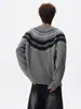 Cardigan de tricô jacquard Fair Isle masculino outono estilo retrô preguiçoso malha de lã jaqueta casual cleanfit