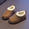 Zapatos de Algodón Patata para Niñas 2025 Invierno Nuevos Zapatos Birkenstock para Niños Zapatos de Piel Sintética Gruesa Calentita Zapatos para Niños