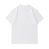 Algodão Puro Gola Redonda Ombro Caído Manga Curta Logo Personalizado Casual Solta Cor Sólida Camisa Cultural Uniforme de Grupo Camiseta Pintada à Mão Feita Sob Medida