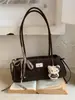 Bolsa de Ombro Matte Retrô para Mulheres 2026 Primavera Nova Moda Bolsa de Ombro para o Dia a Dia Bolsa de Mão Casual Bolsa Baguette