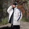 Jaqueta de Algodão Grossa e Forrada com Lã para Casal Inverno 2026 Esportes ao Ar Livre Moda Casual Reversível Casaco Puffer Roupas de Algodão Masculinas