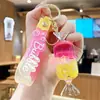 Llavero de Botella de Arena Movediza Hada Delfín, Colgante Exquisito y Lindo de Botella a la Deriva para Coche, Decoración de Mochila, Pequeño Regalo