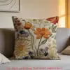 Funda de cojín con flor bordada temu serie flor de primavera funda de almohada para sofá hogar dormitorio