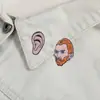 Explosiones transfronterizas Europa y Estados Unidos bajan el petróleo insignia de personaje de Van Gogh estilo pintura al óleo broche clásico arte de dibujos animados joyería al por mayor