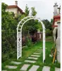 Decoração de Pátio Externo Madeira Anticorrosiva Portão de Jardim Treliça de Uva Carbonizada Grade Semicircular Suporte de Flores Arco para Plantas Trepadeiras