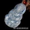Venta al por mayor de fábrica colgante de calcedonia blanca de ágata colgante Guanyin Buda hojas pez dorado Pixiu calabaza hebilla de paz colgante de jade