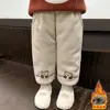 Calças Grossas para Meninas Inverno 2026 Novo Estilo Calças de Algodão de Inverno para Bebê Roupas de Inverno Infantis Calças de Veludo Acolchoadas de Três Camadas